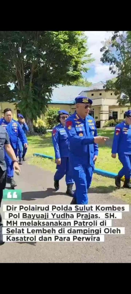 Dirpolairud Polda Sulut Pimpin Patroli Laut di Selat Lembeh, Pastikan Keamanan Perairan Bitung